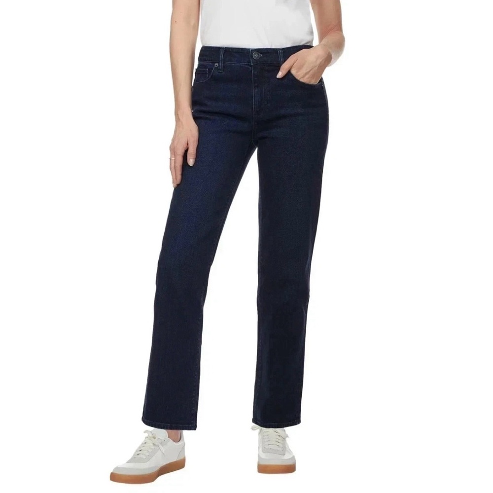 Hudson Dark Wash Mid Rise Straight‎ Leg Jeans Stretch Classic Sleek